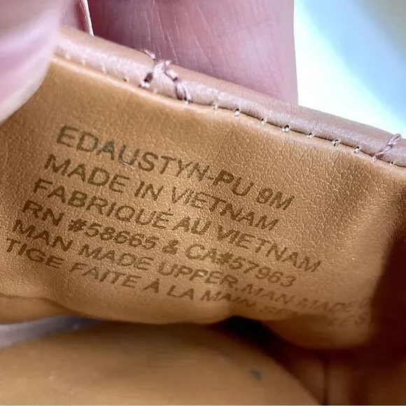 Open Edit by Nordstrom Austyn Quilted Block Heeled Sandals Tan Mocha Size 9M NEW - Picture 8 of 12